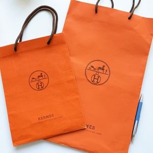Hermes shopping bags x 2